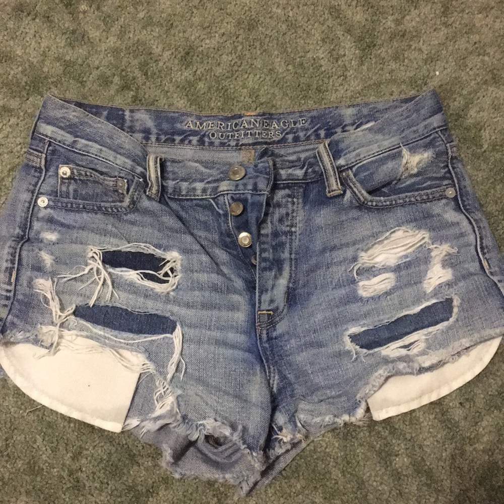 ripped jean shorts